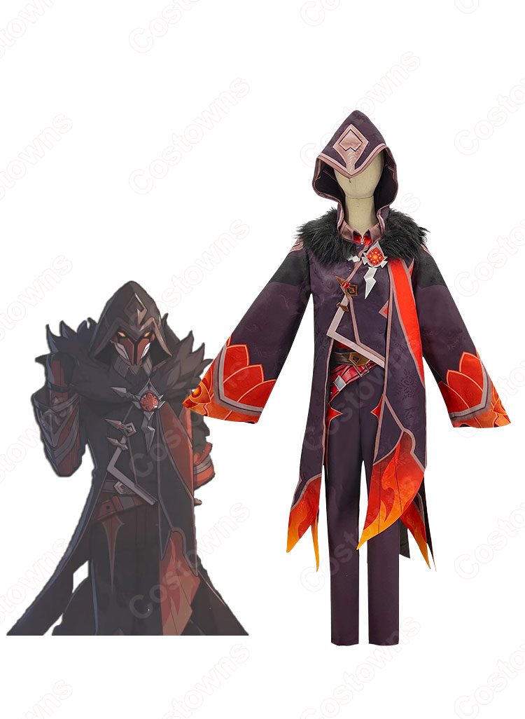 ファデュイ・デットエージェント・炎 雑魚敵 コスプレ衣装 『原神（げんしん）』 cosplay 仮装 変装-1