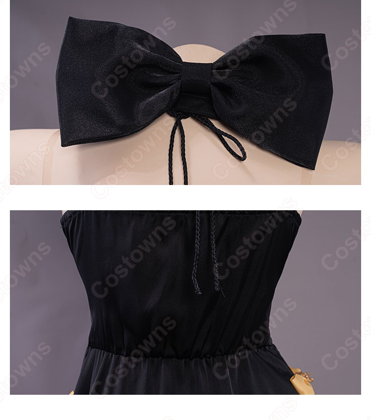 原神(げんしん) コンサート 香菱(シャンリン) コスプレ衣装 「GENSHIN CONCERT 2021『Melodies of an Endless Journey』」 黒ワンピース cosplay 仮装 変装-6