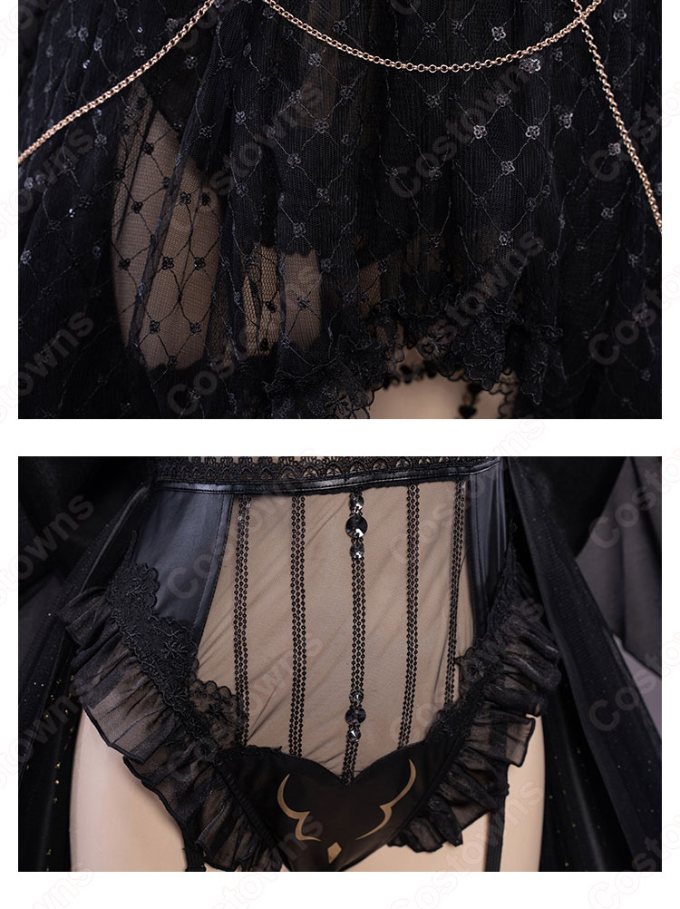 FGO エレシュキガル 花嫁 黒 コスプレ衣装 『Fate/Grand Order』（フェイト・グランドオーダー） ウェディングドレス cosplay 仮装 変装-13