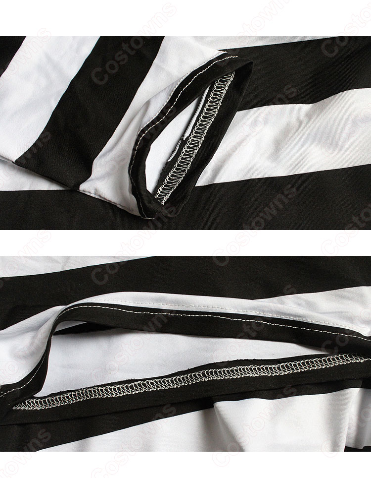 緑川花(みどりかわはな) 白木芽衣子(しらきめいこ) 女囚人服 コスプレ衣装『監獄学園』(プリズンスクール) cosplay 仮装 変装-5