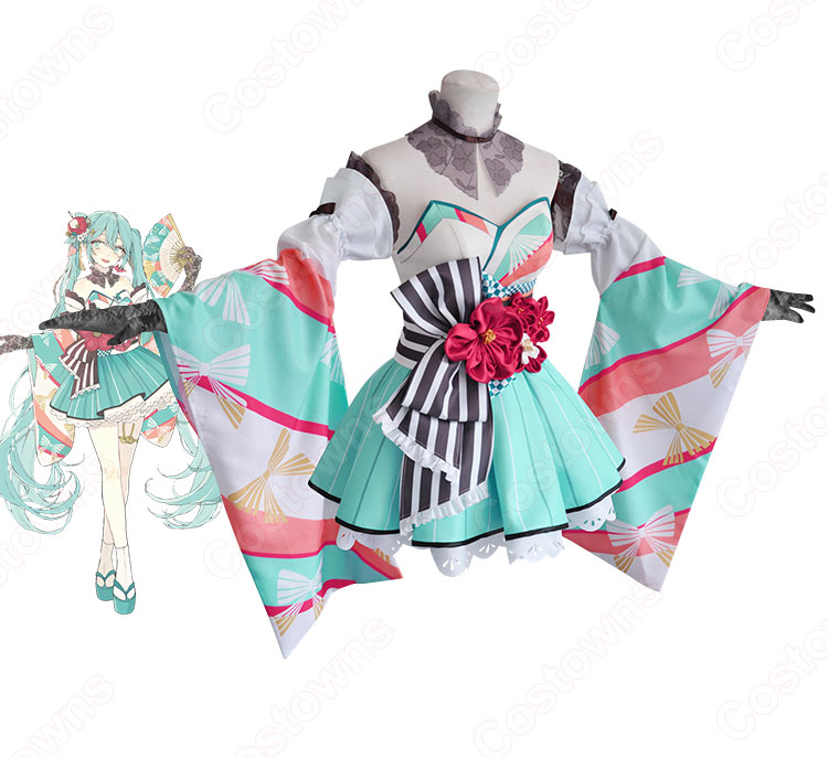 初音ミク(はつね ミク) 39Culture2020 WORLD コスプレ衣装 コスプレウィッグ-3