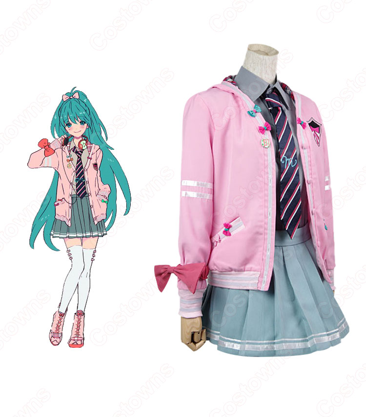 初音ミク(はつね ミク) 制服 日常服 コスプレ衣装-2