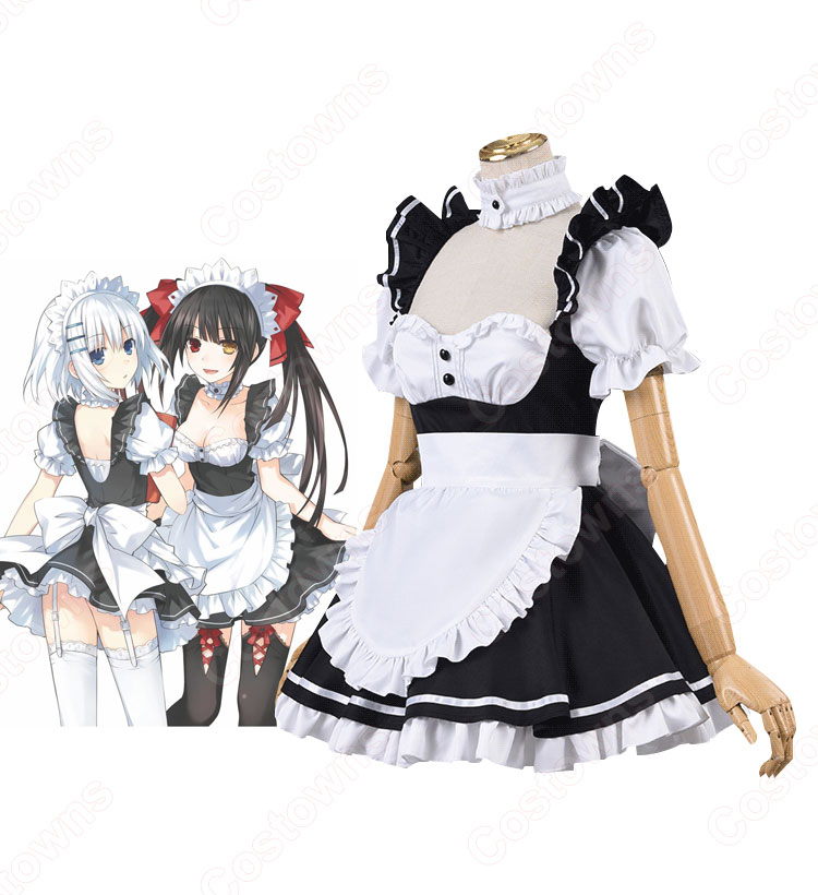 デアラ 時崎狂三(ときさきくるみ) メイド服 コスプレ衣装 『デート・ア・ライブ』 可愛い メイド変装 cosplay 仮装-2