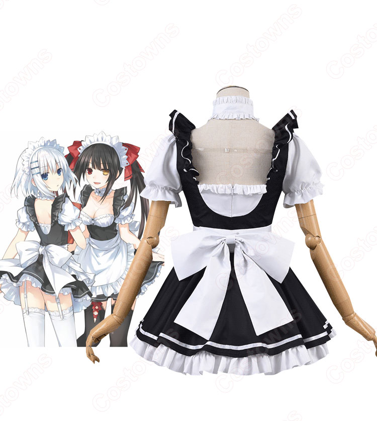 デアラ 時崎狂三(ときさきくるみ) メイド服 コスプレ衣装 『デート・ア・ライブ』 可愛い メイド変装 cosplay 仮装-3