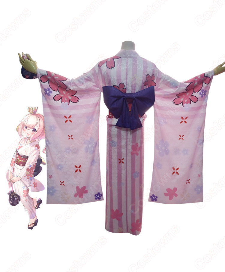 アズレン ロイヤル ジュノー（HMS Juno） ちょっと美味しい日 浴衣 コスプレ衣装 『アズールレーン』 駆逐艦 cosplay 仮装 変装-3