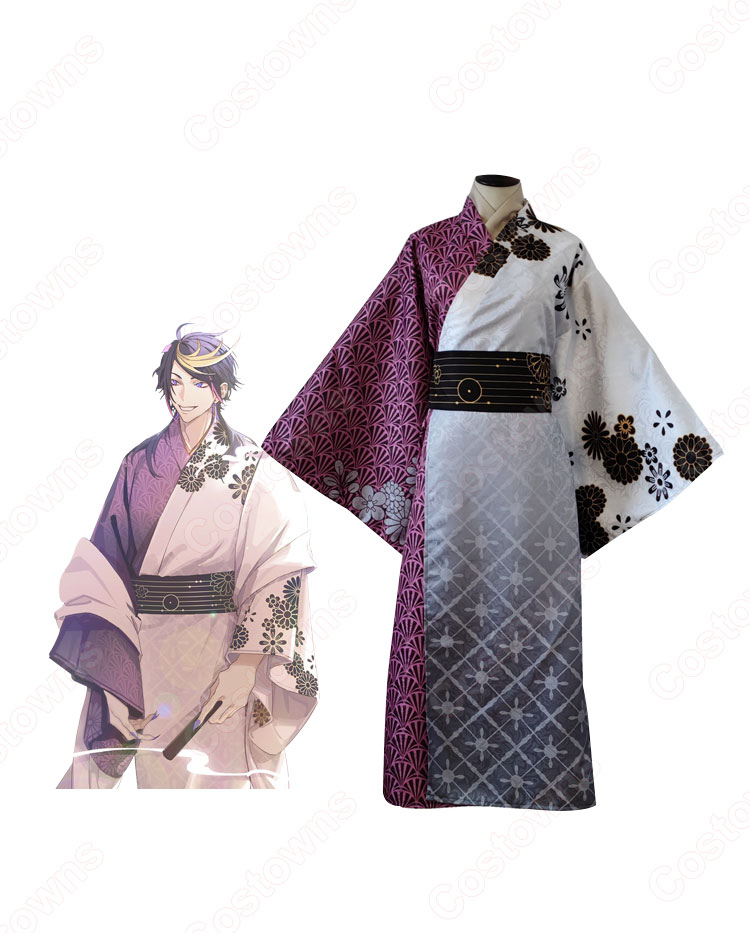 にじさんじ Luxiem Shu Yamino (闇ノシュウ) 新年 和服 コスプレ衣装 Vtuber 「ニューイヤーボイス2022」バーチャルライバー 衣装 cosplay 仮装 変装-2