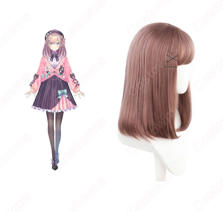 にじさんじ 鈴原るる(すずはらるる) コスプレウィッグ バーチャルライバー 耐熱かつら cosplay wig 通販-3