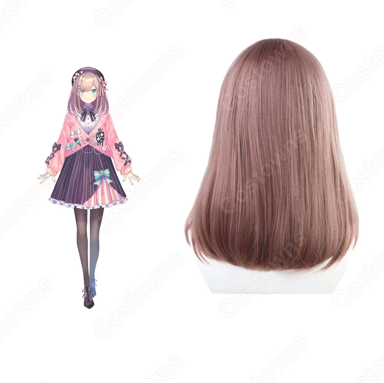 にじさんじ 鈴原るる(すずはらるる) コスプレウィッグ バーチャルライバー 耐熱かつら cosplay wig 通販-4