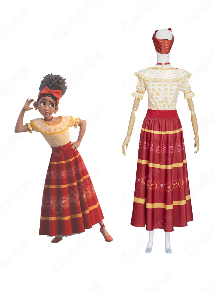 Encanto ドロレス・マドリガル コスプレ衣装 『ミラベルと魔法だらけの家』(ミラベルとまほうだらけのいえ) ミラベルのいとこ 聴力の魔法 cosplay 仮装 変装-5