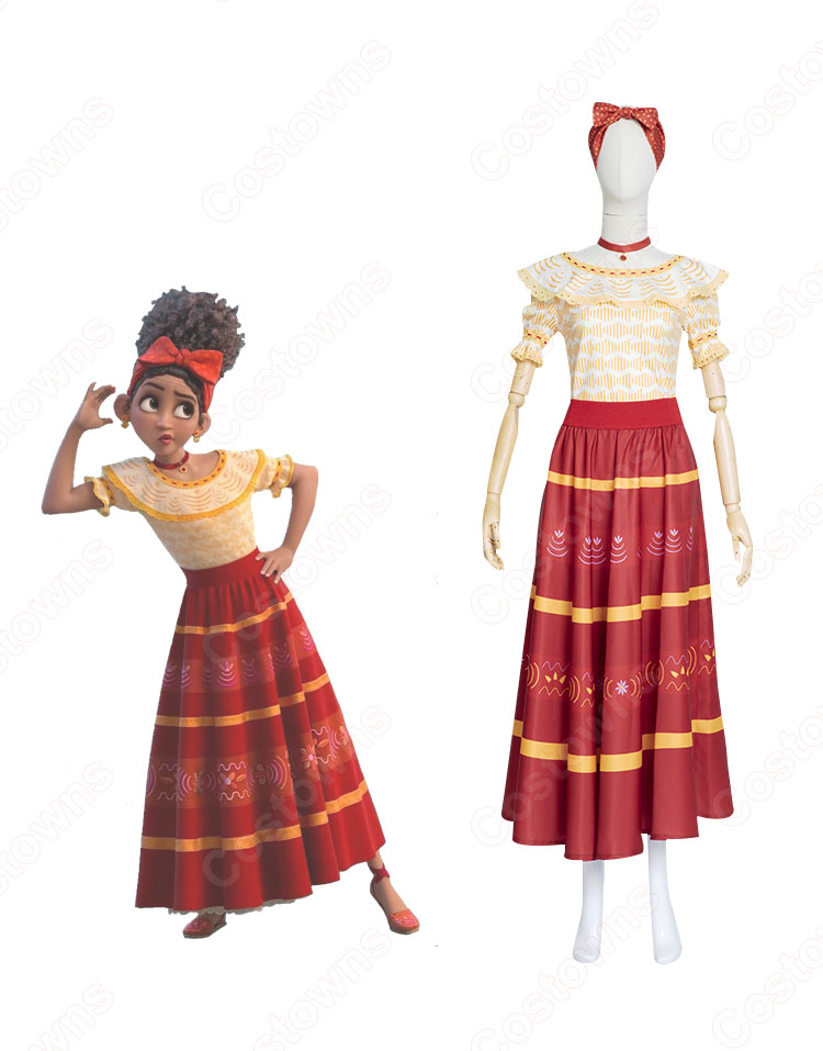 Encanto ドロレス・マドリガル コスプレ衣装 『ミラベルと魔法だらけの家』(ミラベルとまほうだらけのいえ) ミラベルのいとこ 聴力の魔法 cosplay 仮装 変装-2