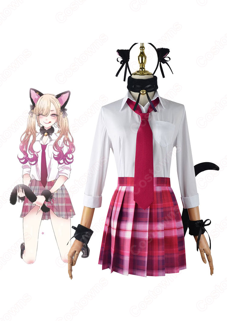 着せ恋 喜多川海夢(きたがわまりん) 猫娘 制服 コスプレ衣装 『その着せ替え人形は恋をする』 cosplay 仮装 変装-1
