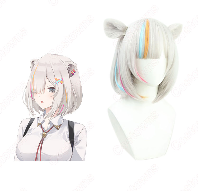 獅白ぼたん　ホロライブ　ウィッグ VTuber 獅白ぼたん（ししろぼたん） コスプレウィッグ hololive