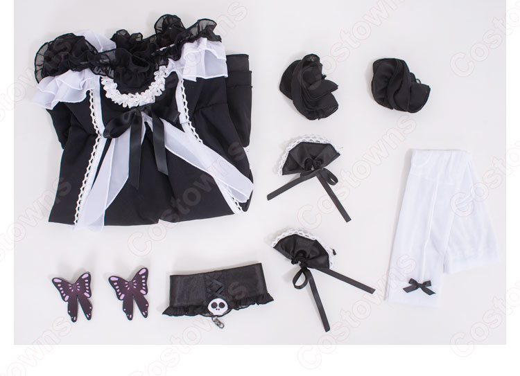 VTuber 潤羽るしあ(うるはるしあ)ゴスロリ衣装 コスプレ衣装 hololive(ホロライブ) 3期生 バーチャルYouTuber バーチャルアイドル るーちゃん cosplay 仮装 変装-12