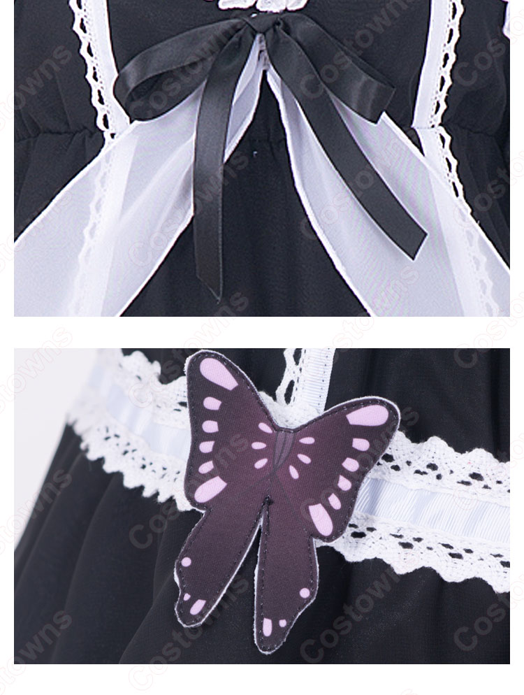VTuber 潤羽るしあ(うるはるしあ)ゴスロリ衣装 コスプレ衣装 hololive(ホロライブ) 3期生 バーチャルYouTuber バーチャルアイドル るーちゃん cosplay 仮装 変装-7