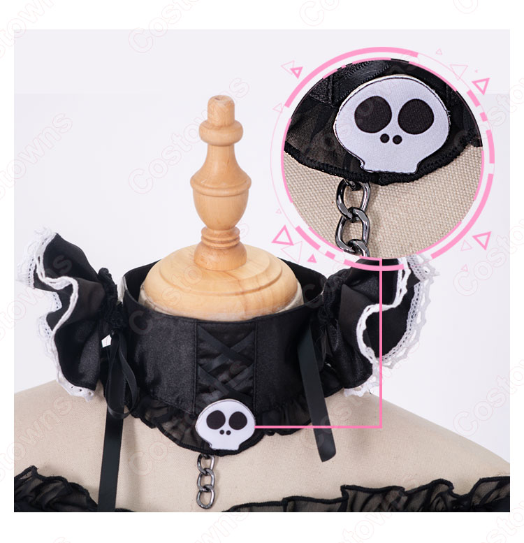 VTuber 潤羽るしあ(うるはるしあ)ゴスロリ衣装 コスプレ衣装 hololive(ホロライブ) 3期生 バーチャルYouTuber バーチャルアイドル るーちゃん cosplay 仮装 変装-5