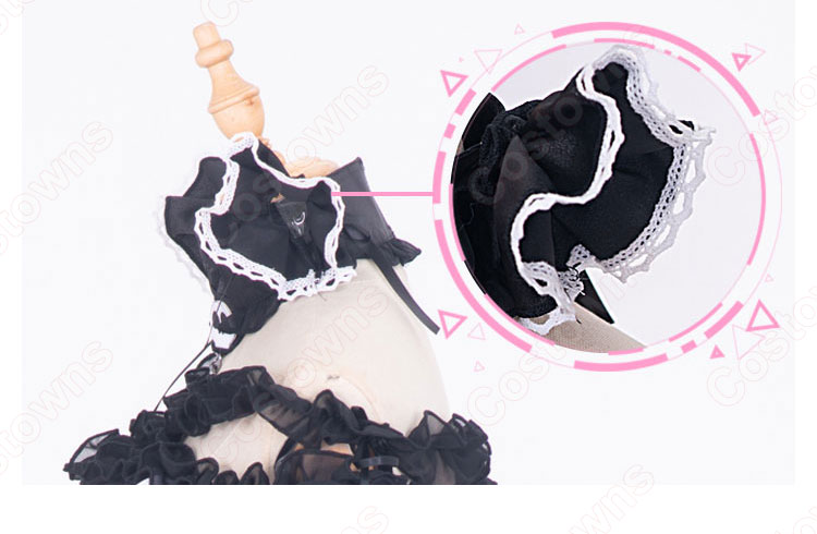 VTuber 潤羽るしあ(うるはるしあ)ゴスロリ衣装 コスプレ衣装 hololive(ホロライブ) 3期生 バーチャルYouTuber バーチャルアイドル るーちゃん cosplay 仮装 変装-9