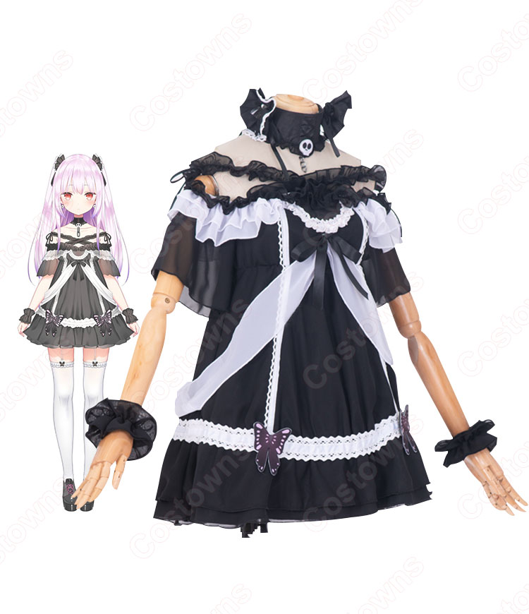 VTuber 潤羽るしあ(うるはるしあ)ゴスロリ衣装 コスプレ衣装 hololive(ホロライブ) 3期生 バーチャルYouTuber バーチャルアイドル るーちゃん cosplay 仮装 変装-2