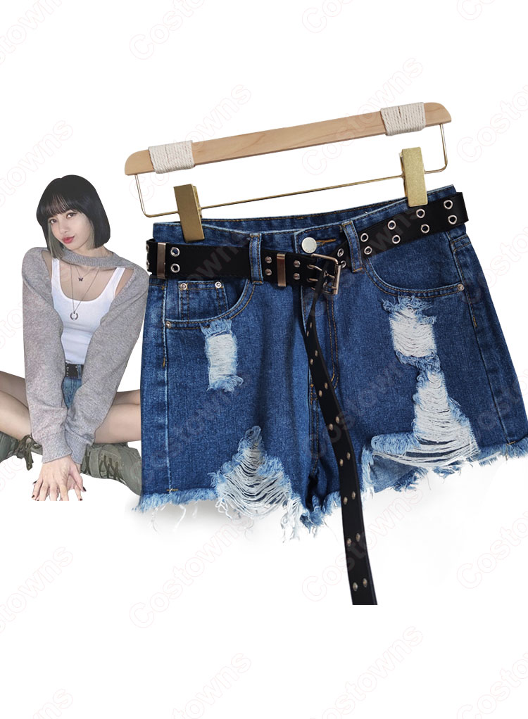 リサ(LISA ) 衣装 通販 「Lovesick Girls」 練習室服 Kポップ ダンス服 ニット セーター トップス 韓国 BLACKPINK BPアイドル衣装-5