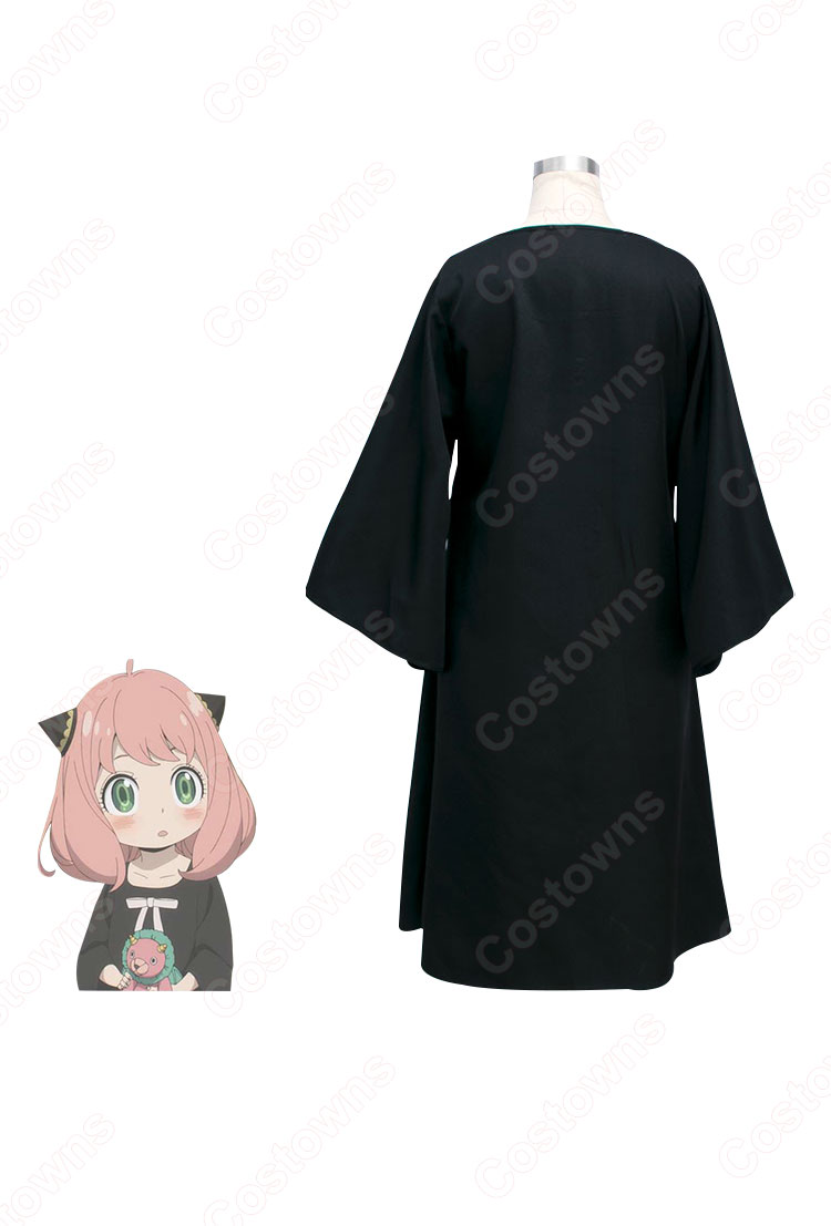 “被検体007” アーニャ・フォージャー 黒ワンピース コスプレ衣装 『SPY×FAMILY』（スパイファミリー） cosplay 仮装 変装-3