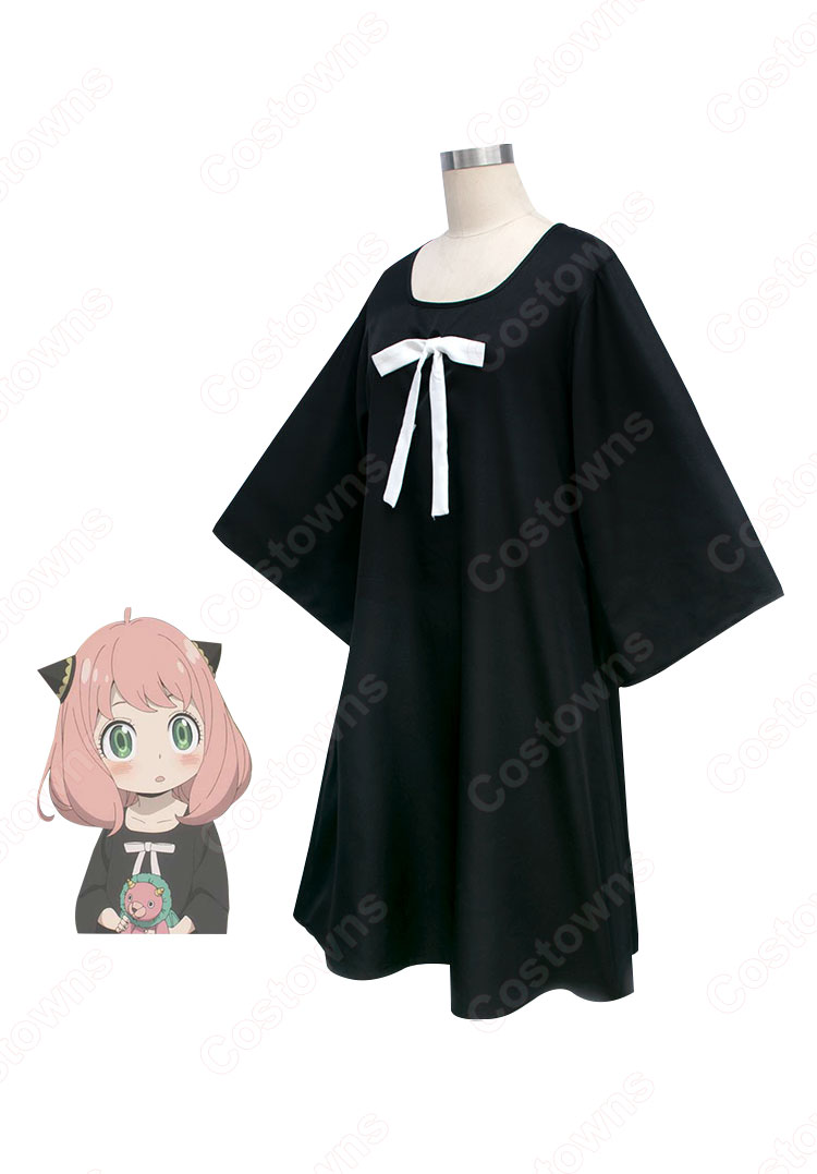 “被検体007” アーニャ・フォージャー 黒ワンピース コスプレ衣装 『SPY×FAMILY』（スパイファミリー） cosplay 仮装 変装-2