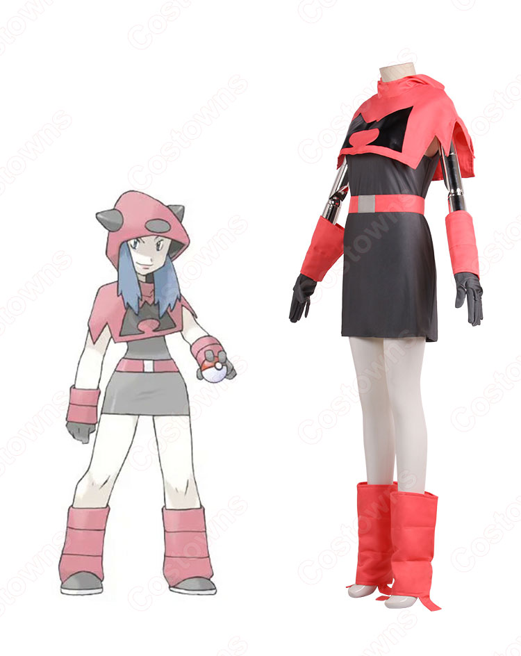 ポケモン マグマ団 女子制服 コスプレ衣装 『ポケットモンスター』 ホムラ cosplay 仮装 変装-2