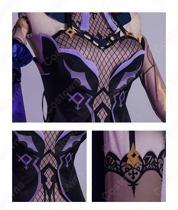 断罪の皇女 フィッシュル コスプレ衣装 『原神』(げんしん) フィッシュル・ヴォン・ルフシュロス・ナフィードット(エミ) cosplay 仮装 変装-4