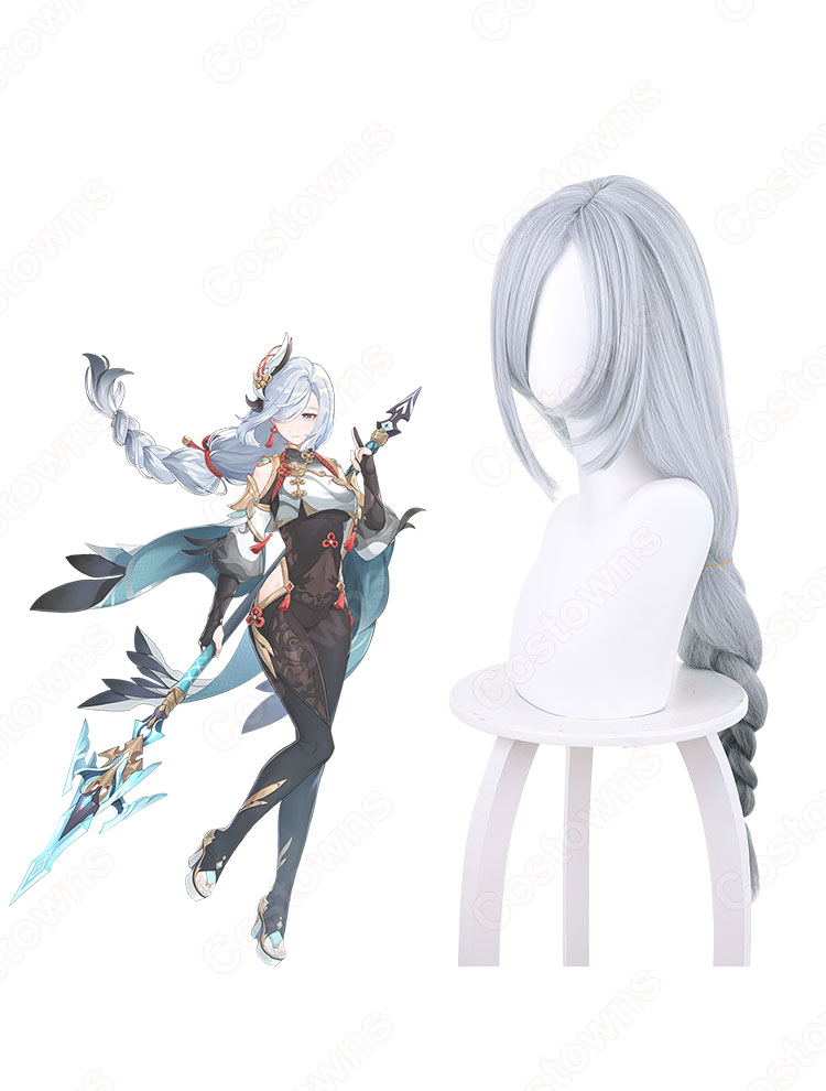 申鶴(シンカク) コスプレウィッグ 『原神』(げんしん) 留雲借風真君の弟子 孤辰悲哀 耐熱かつら cosplay wig 通販-1