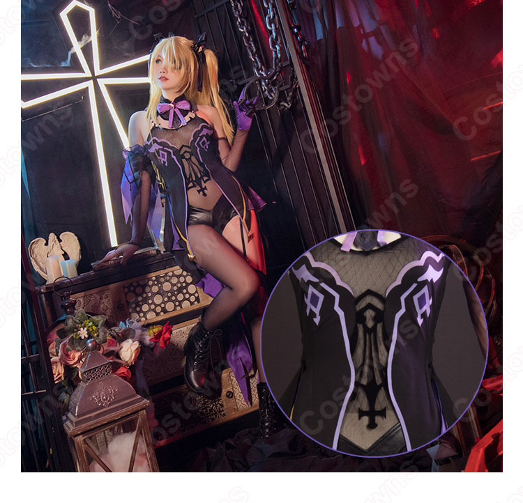 フィッシュル コスプレ衣装 『原神』（げんしん） 冒険者協会 断罪の皇女 cosplay 仮装 変装-4