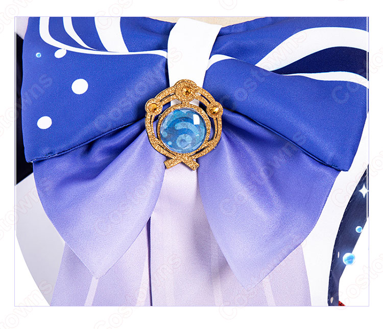 珊瑚宮心海（さんごのみやここみ） コスプレ衣装 ゲーム 『原神（げんしん）』 現人神（あらひとがみ）の巫女 cosplay 仮装 変装-5