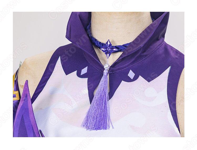 刻晴(コクセイ) コスプレ衣装 ゲーム 『原神』(げんしん) 璃月七星・玉衡(ユーヘン) cosplay 仮装 変装-5