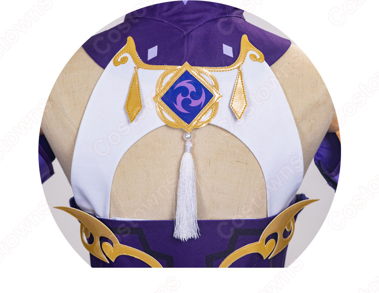 刻晴(コクセイ) コスプレ衣装 ゲーム 『原神』(げんしん) 璃月七星・玉衡(ユーヘン) cosplay 仮装 変装-6