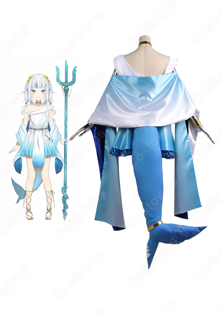 VTuber がうる・ぐら 礼服 コスプレ衣装 1期生 「HoloMyth」 サメちゃん cosplay 仮装 変装-3
