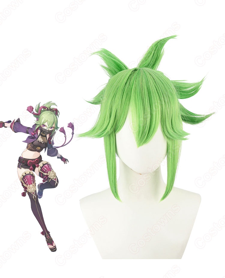 【お買得】 久岐忍（くきしのぶ） コスプレウィッグ『原神』（げんしん コスプレ衣装