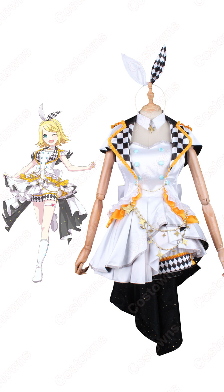 プロセカ 鏡音リン 特訓前 コスプレ衣装 『プロジェクトセカイ カラフルステージ! feat. 初音ミク』 バーチャル・シンガー cosplay 仮装 変装-1
