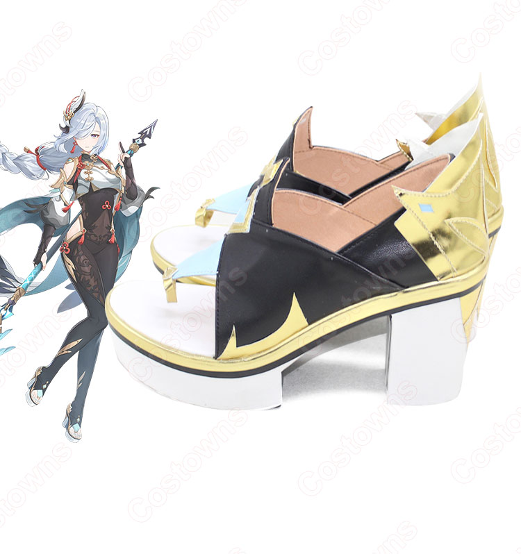 申鶴（シンカク） コスプレ靴 『原神』（げんしん） cosplay コスプレ靴/シューズ /ハイヒール コスプレ用 道具 男女兼用-3