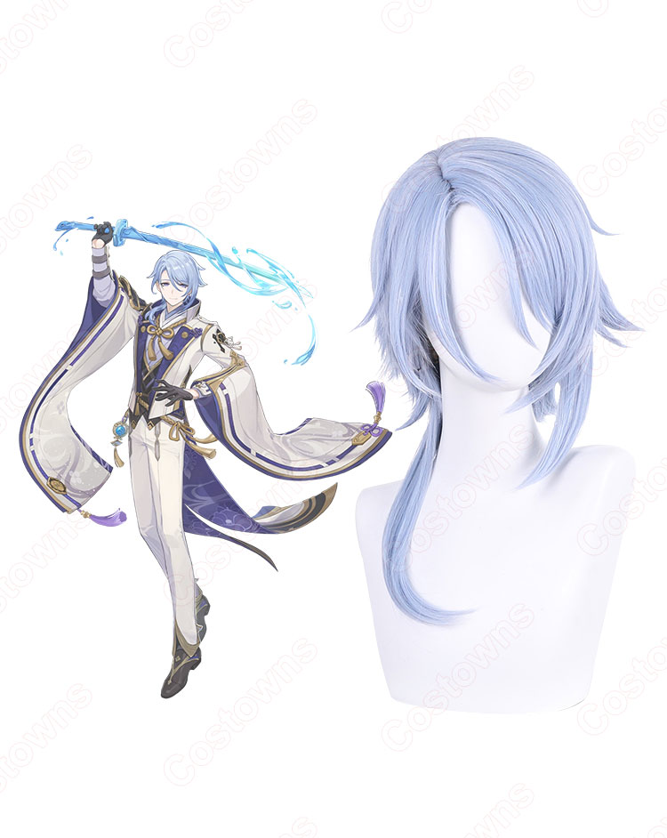 神里綾人(かみさとあやと) コスプレウィッグ 『原神』(げんしん) 社奉行 神里綾華の兄 耐熱かつら cosplay wig 通販-1