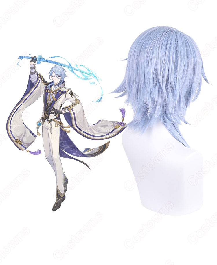 神里綾人(かみさとあやと) コスプレウィッグ 『原神』(げんしん) 社奉行 神里綾華の兄 耐熱かつら cosplay wig 通販-4