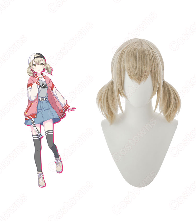 プロセカ 小豆沢こはね（あずさわこはね） コスプレウィッグ 『プロジェクトセカイ カラフルステージ！ feat. 初音ミク』 耐熱かつら cosplay wig 通販-1