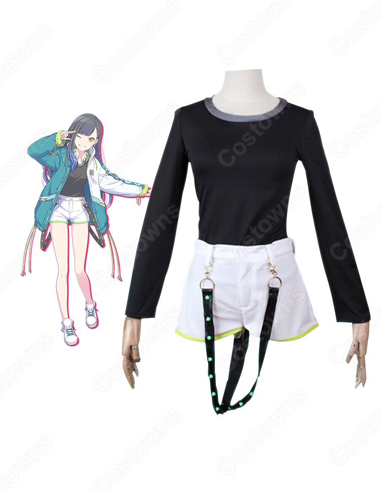 プロセカ 白石杏（しらいしあん） デフォルト衣装 コスプレ衣装 『プロジェクトセカイ カラフルステージ！ feat. 初音ミク』 cosplay 仮装 変装-5