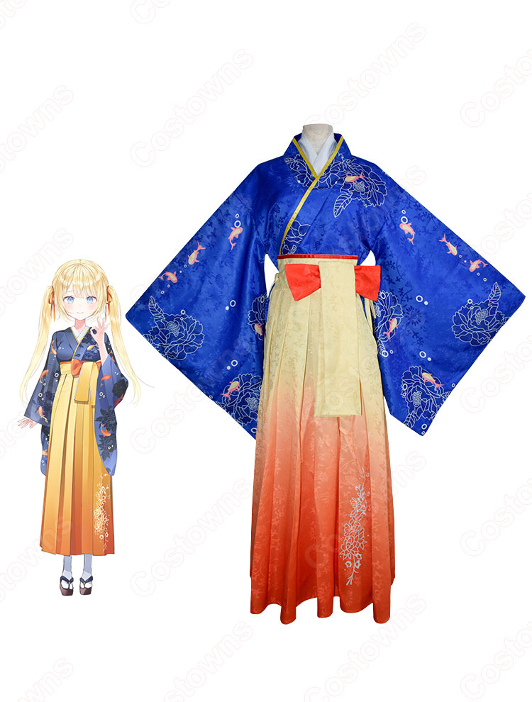 VTuber ワトソン・アメリア 2022正月衣装 コスプレ衣装 「hololive（ホロライブ）」 ホロライブEnglish 1期生 新衣装 cosplay 仮装 変装-1