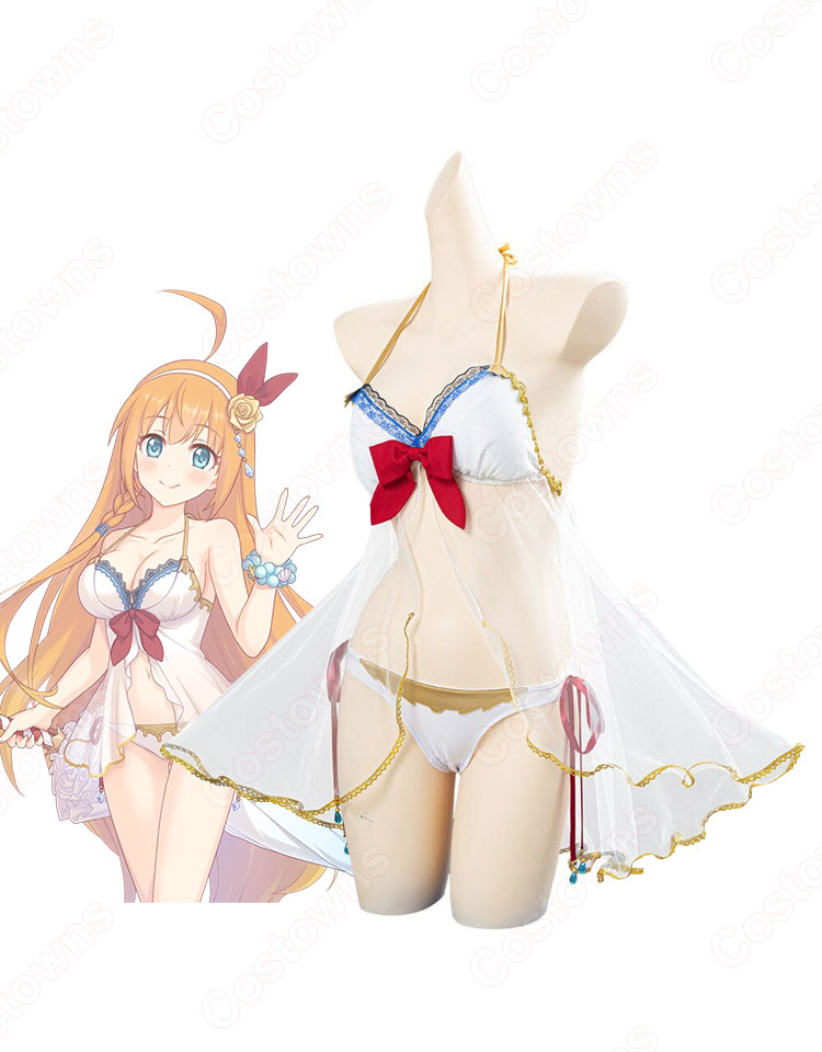 プリコネR ペコリーヌ / ユースティアナ・フォン・アストライア 夏 セクシー 水着 コスプレ衣装 『プリンセスコネクト!Re:Dive』(プリンセスコネクト リダイブ) cosplay 仮装 変装-2