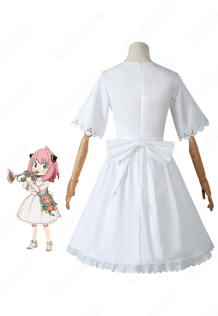 “被検体007” アーニャ・フォージャー 白ワンピース コスプレ衣装 『SPY×FAMILY』（スパイファミリー） cosplay 仮装 変装-3