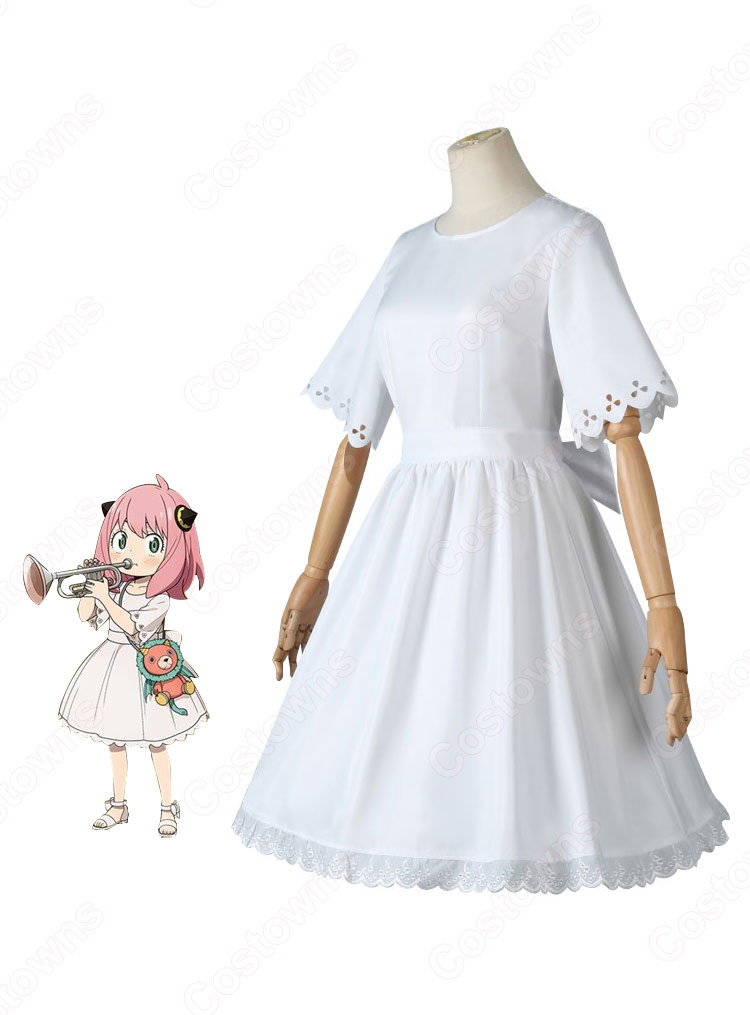 “被検体007” アーニャ・フォージャー 白ワンピース コスプレ衣装 『SPY×FAMILY』（スパイファミリー） cosplay 仮装 変装-2