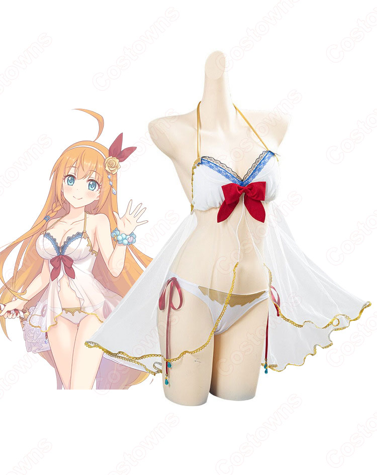 プリコネR ペコリーヌ / ユースティアナ・フォン・アストライア 夏 セクシー 水着 コスプレ衣装 『プリンセスコネクト!Re:Dive』(プリンセスコネクト リダイブ) cosplay 仮装 変装-3