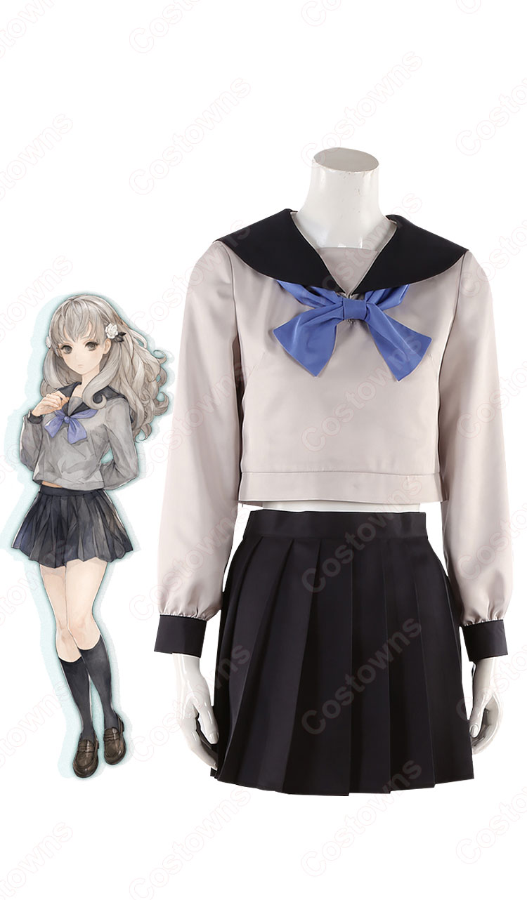 十三機兵 冬坂五百里(ふゆさかいおり) 制服 コスプレ衣装 『十三機兵防衛圏』(じゅうさんきへいぼうえいけん) 咲良高等学校女子制服 cosplay 仮装 変装-1