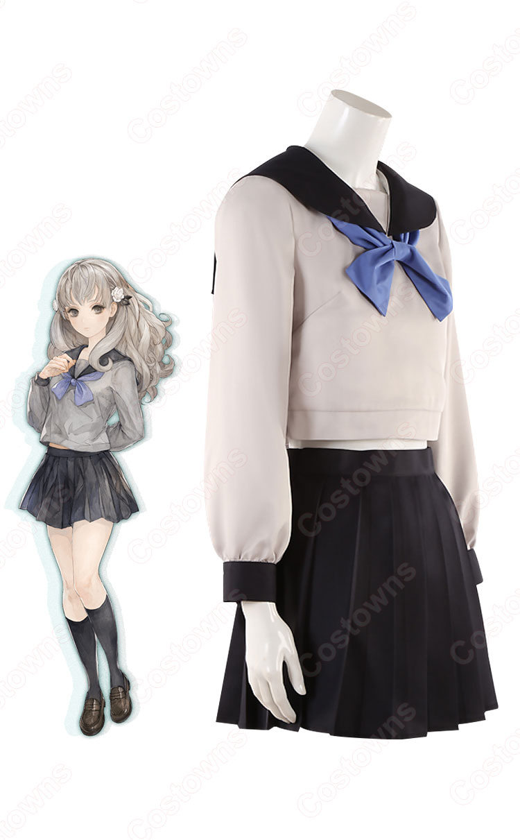 十三機兵 冬坂五百里(ふゆさかいおり) 制服 コスプレ衣装 『十三機兵防衛圏』(じゅうさんきへいぼうえいけん) 咲良高等学校女子制服 cosplay 仮装 変装-2