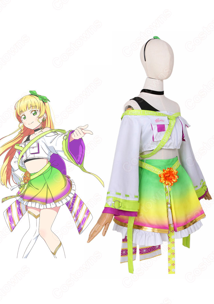スクフェス 平安名すみれ(へあんなすみれ) コスプレ衣装 『ラブライブ! スクールアイドルフェスティバル』 Liella! <パワフルペイント編 ストリートショット> 覚醒後 cosplay 仮装 変装-2