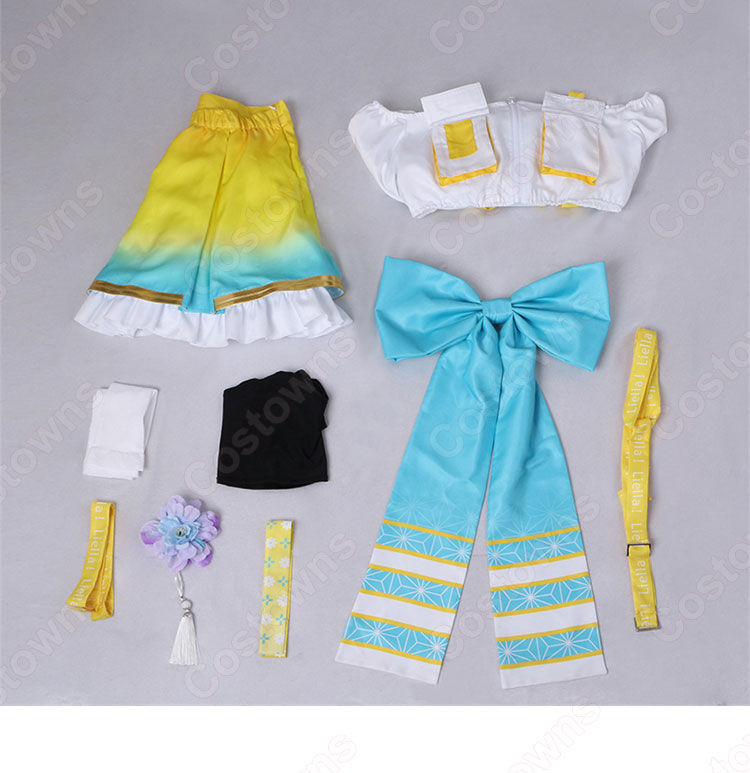 スクフェス 澁谷かのん(しぶやかのん) コスプレ衣装 『ラブライブ! スクールアイドルフェスティバル』 Liella! <パワフルペイント編 ハーモニーストリート> 覚醒後 cosplay 仮装 変装-10