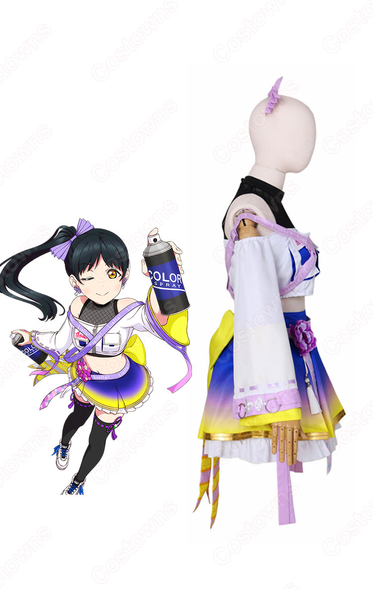 スクフェス 葉月恋（はづきれん） コスプレ衣装 『ラブライブ！ スクールアイドルフェスティバル』 Liella! ＜パワフルペイント編 ストリートパーク＞ 覚醒後 cosplay 仮装 変装-3