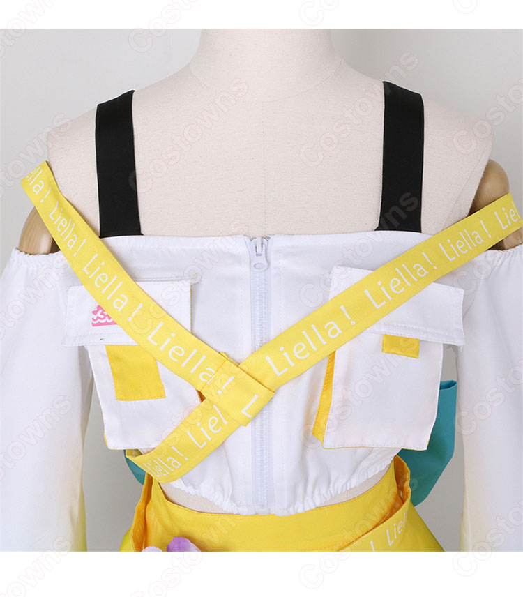 スクフェス 澁谷かのん(しぶやかのん) コスプレ衣装 『ラブライブ! スクールアイドルフェスティバル』 Liella! <パワフルペイント編 ハーモニーストリート> 覚醒後 cosplay 仮装 変装-5